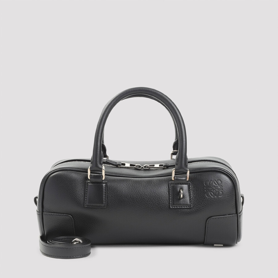 Loewe Amazona 23 Cropped Bag In Calfskin Nappa In Black