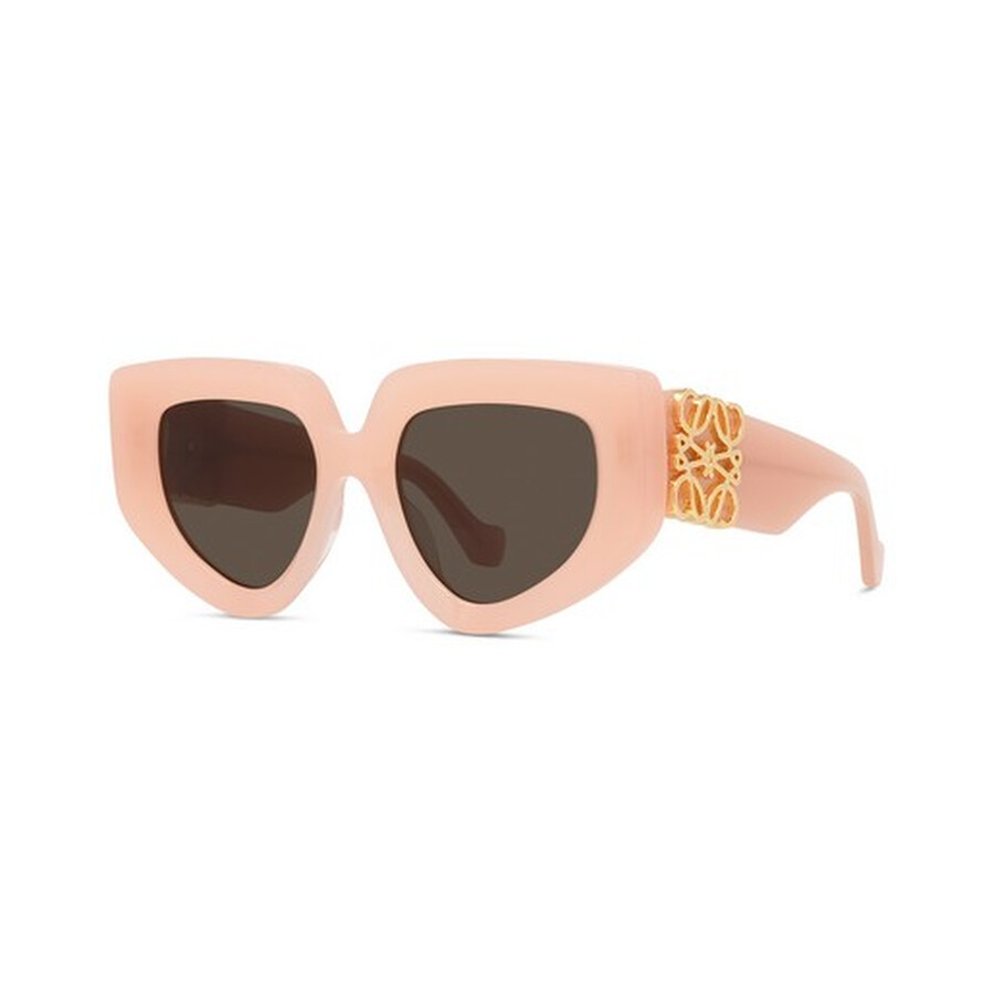 Loewe Anagram Brown Cat Eye Ladies Sunglasses Lw40154u 72e 51 In Pink
