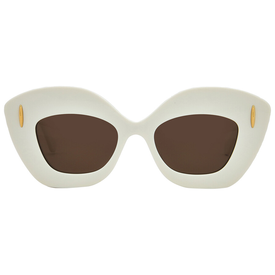 【送料&関税込】Loewe Lw40127i Anagram 25e Bianco Sunglasses Loewe ANAGRAM Brown Cat Eye Ladies Sunglasses LW40127I 25E