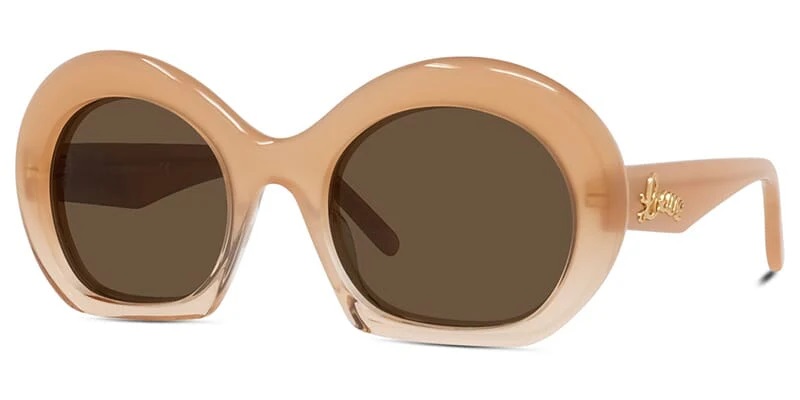 Loewe Brown Round Ladies Sunglasses LW40077F 72E 55  display picture 2