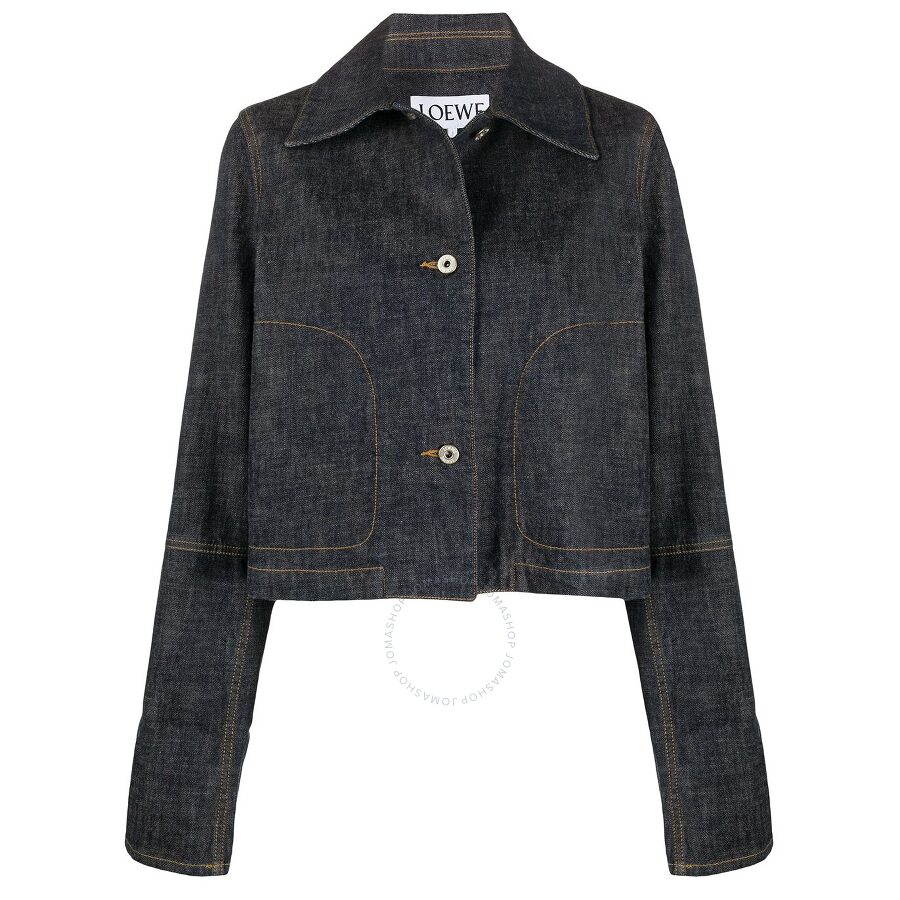 loewe cropped denim jacket