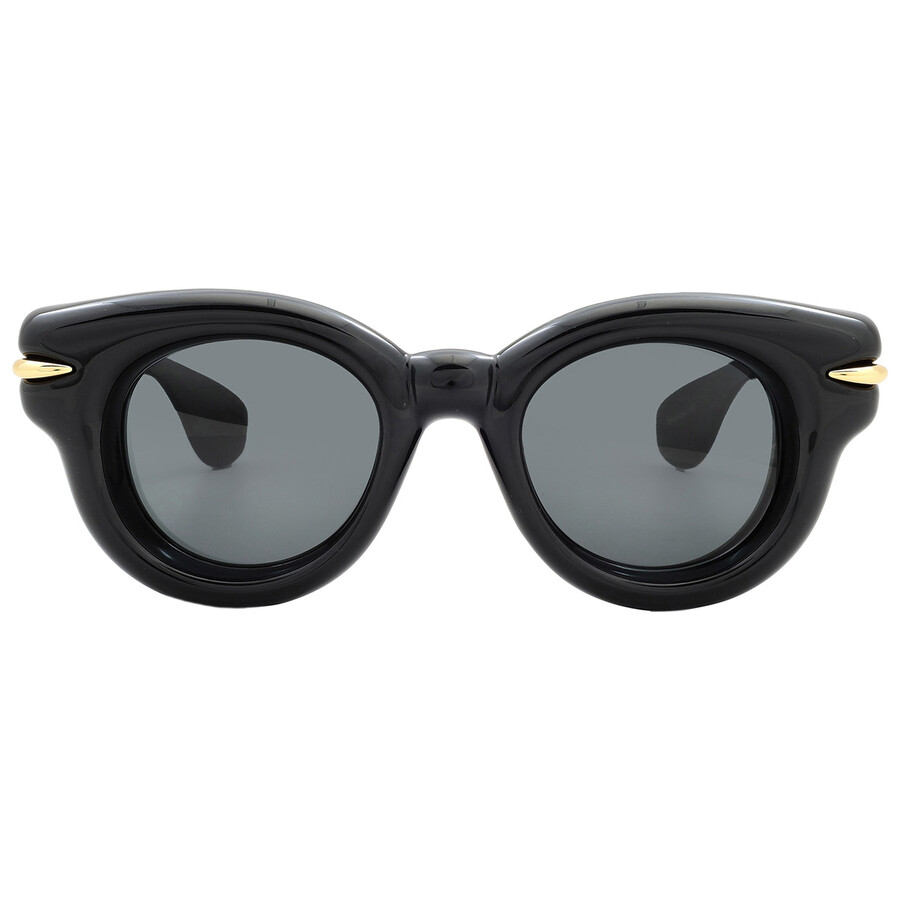 Loewe Inflated Lw 40118 I 01a Round Sunglasses In Black