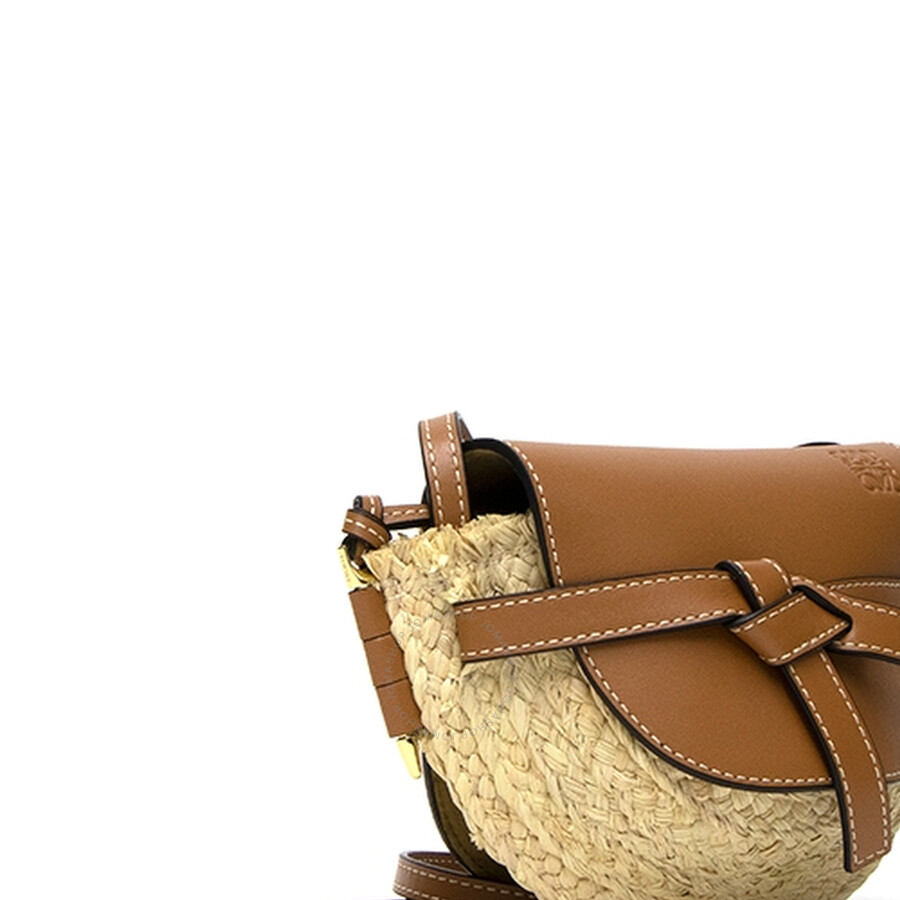 Loewe Ladies Loe Gate Mini Bag Rafia Loewe Handbags