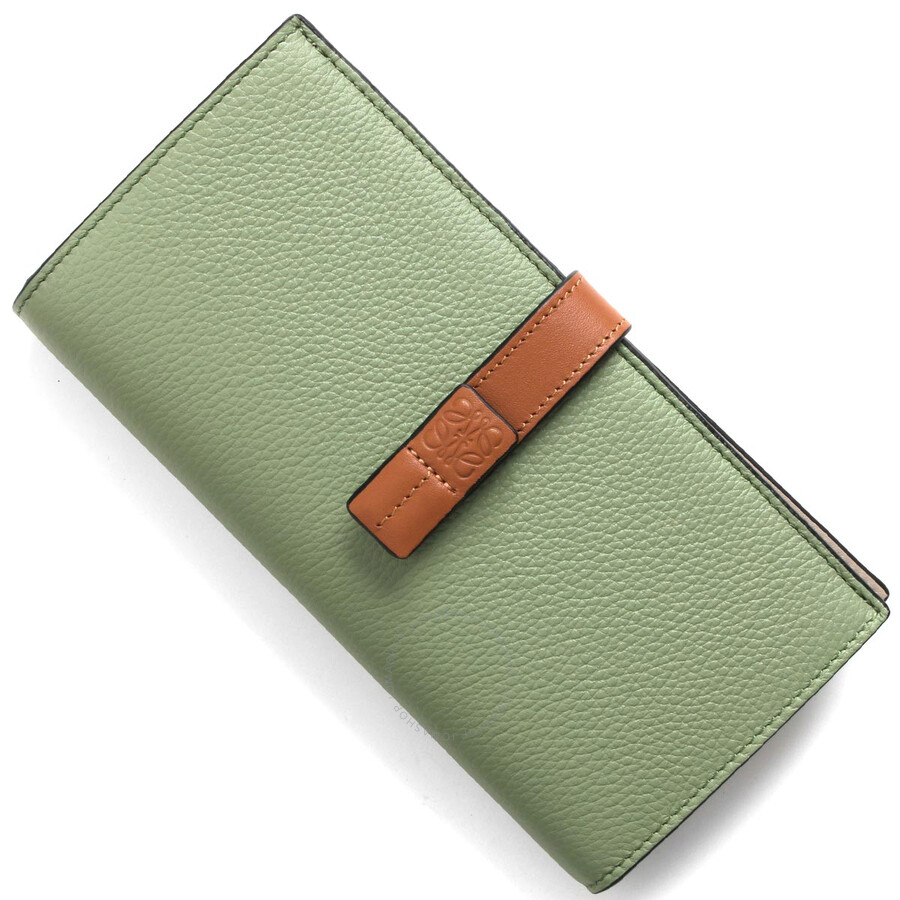 【LOEWE】C660S40X01 VERTICAL WALLET 折り財布 Loewe Large Vertical Wallet - Rosemary/Tan C660S40X01.6465