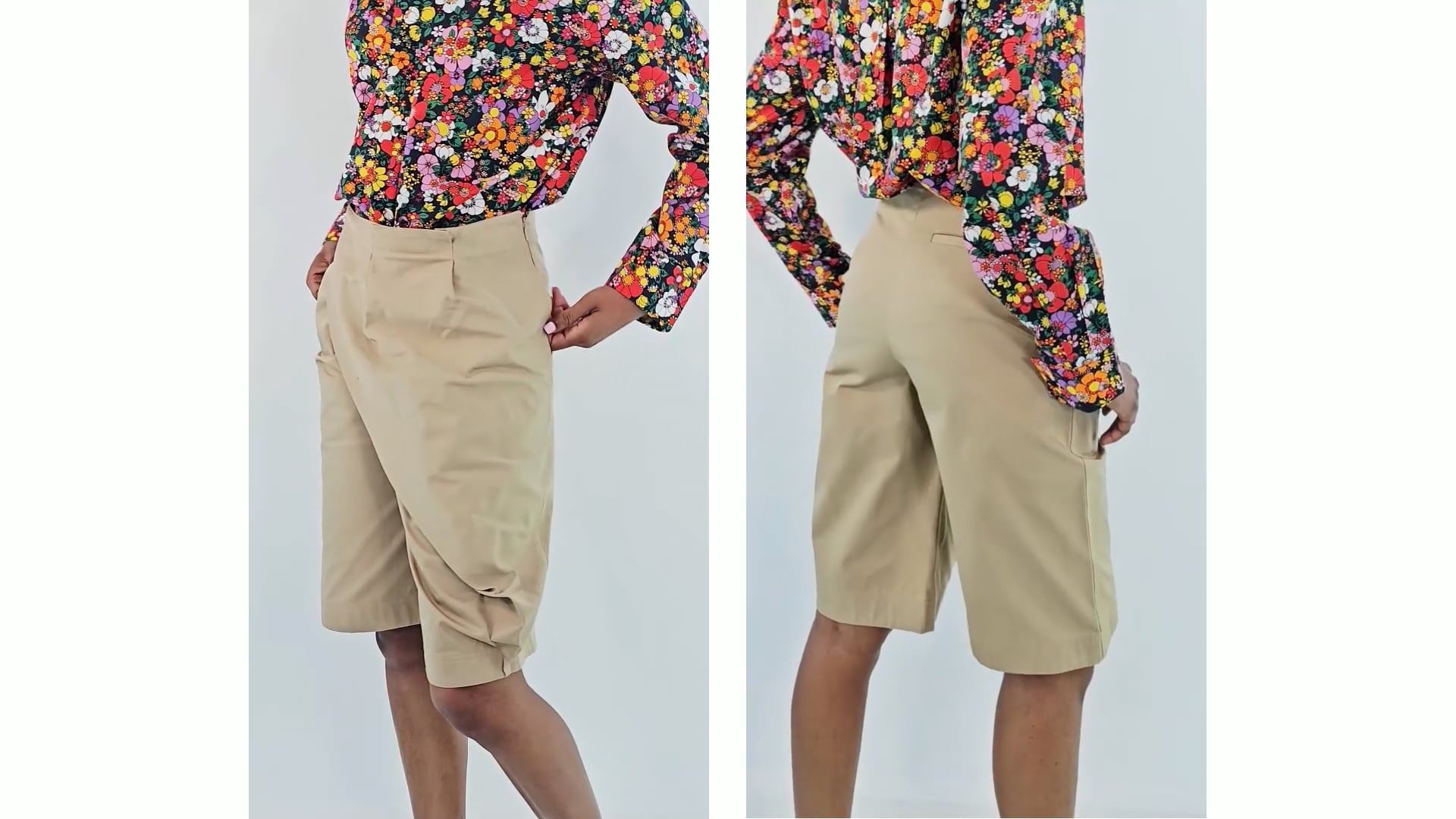 Loewe Logo Patch Pleated Cotton Shorts, Brand Size 36 (US Size 4