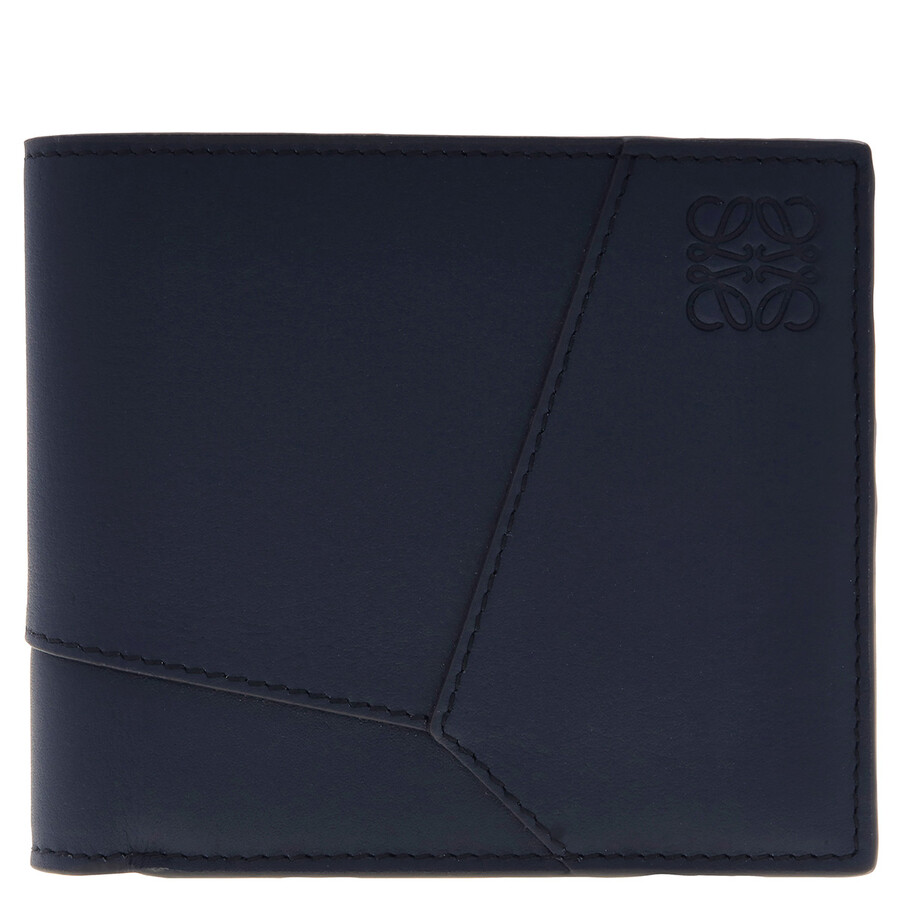 Loewe Puzzle Bifold Wallet - Abyss Blue In Blue