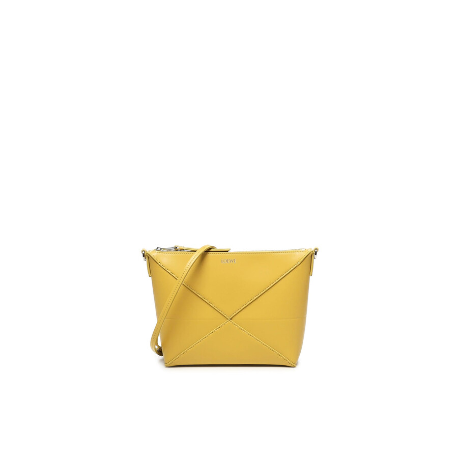 Loewe Puzzle Fold Clutch In Yellow