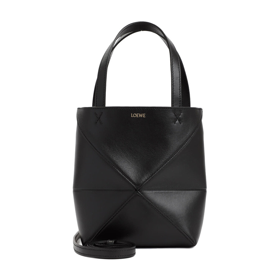 Loewe Puzzle Fold Tote Mini In Black