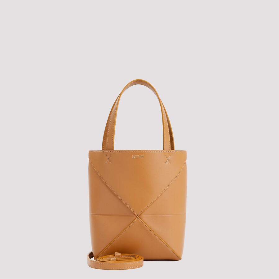 Loewe Puzzle Fold Tote Mini In Neutral