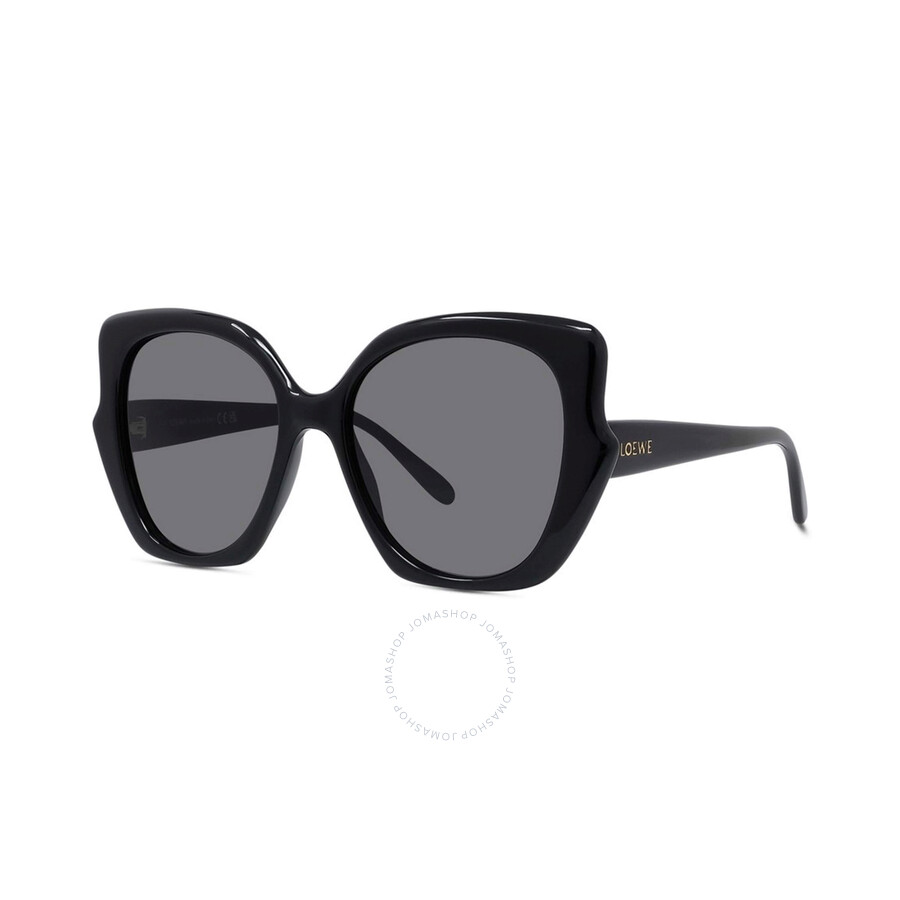 Loewe Smoke Butterfly Ladies Sunglasses Lw40133i 01a 55