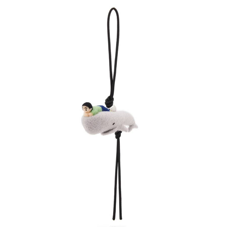 Loewe Whale Charm In Felt and Calfskin CA36232X25.1120
