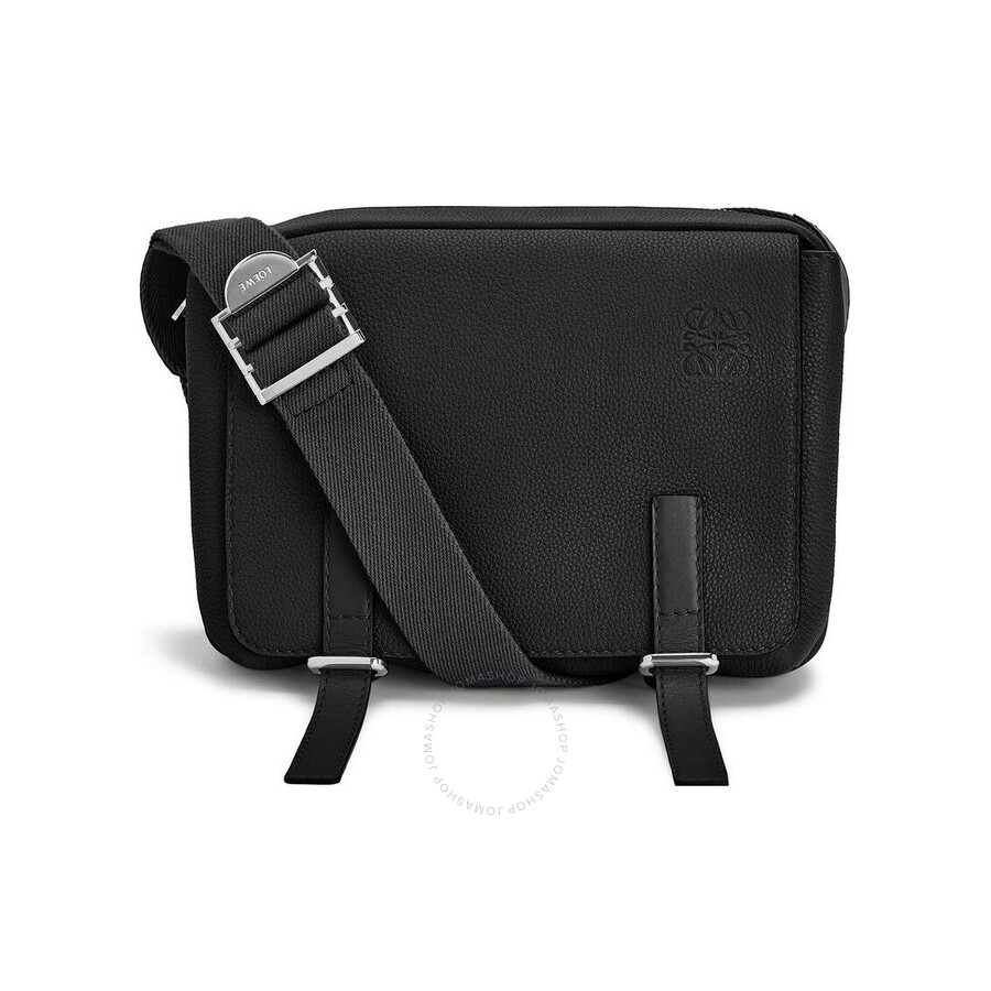 Loewe Xs Military Messenger Bag - Black In Black