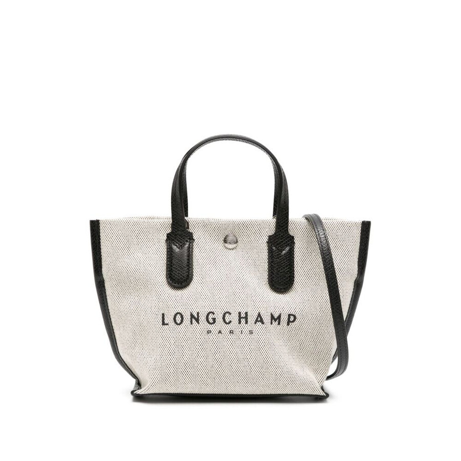 Longchamp Ecru Logo Xs Tote In Sand