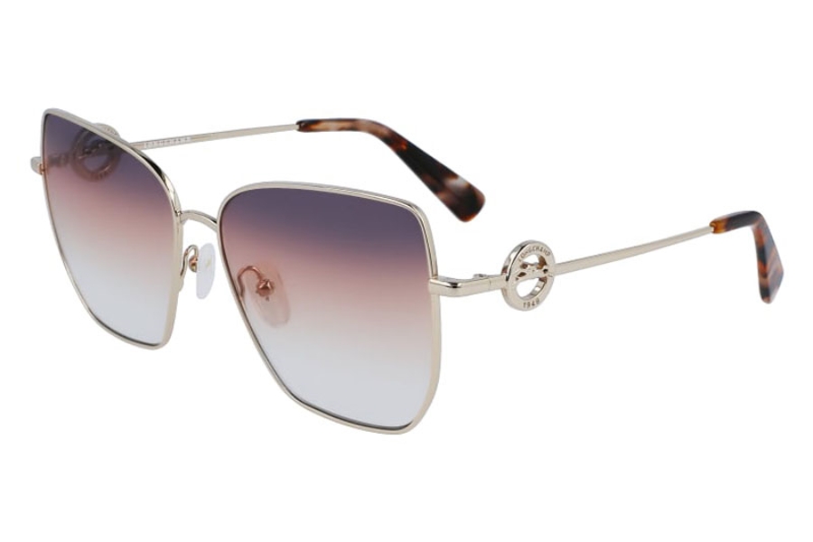Longchamp Blue Gradient Pink Butterfly Ladies Sunglasses 