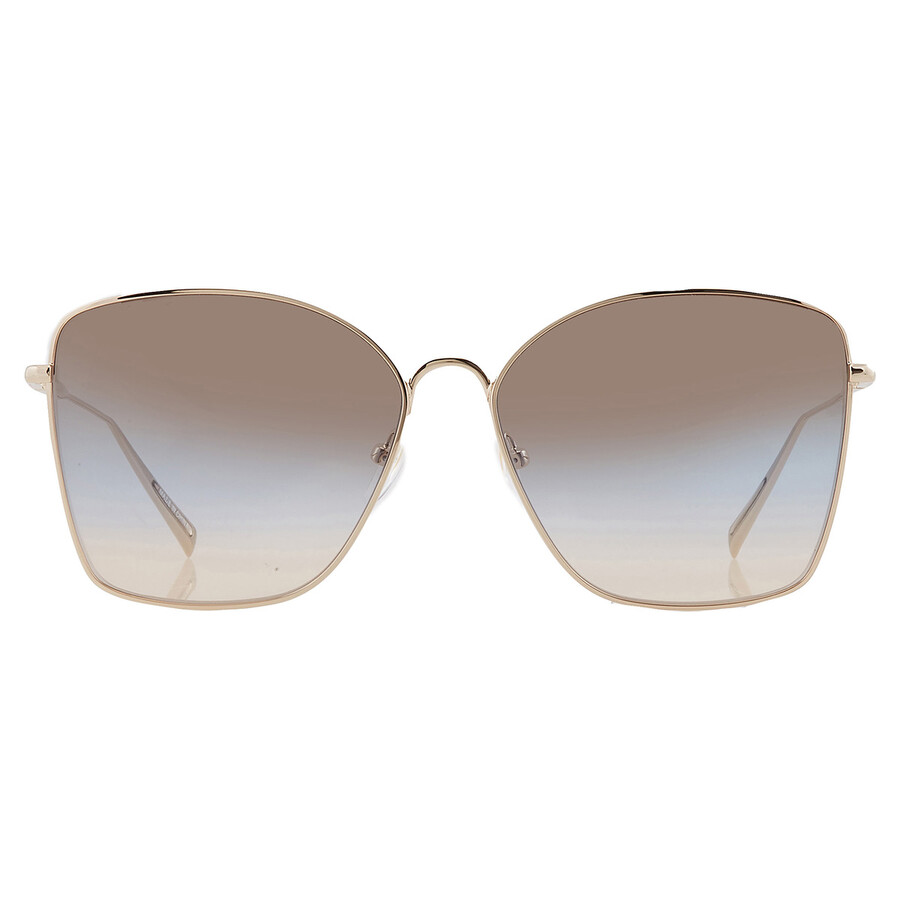 Longchamp Blue Grey Gradient1 Butterfly Sunglasses Lo117s 714 60 In Blue / Gold / Grey