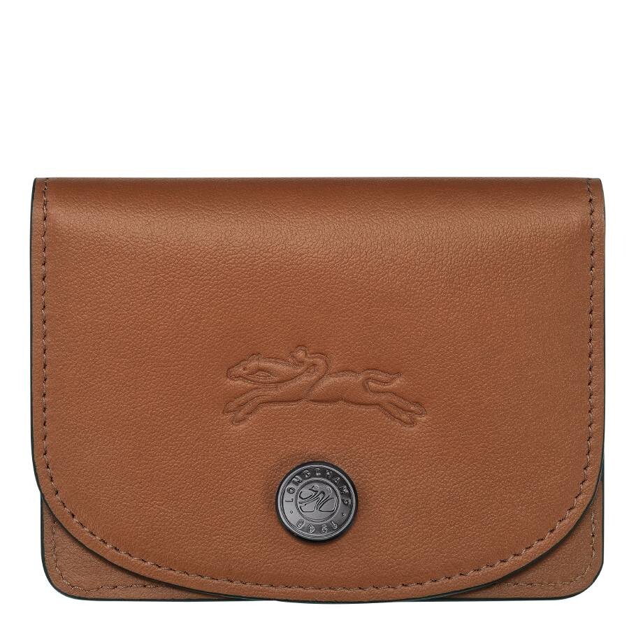 Longchamp Cognac Le Pliage Xtra Card Holder In Brown