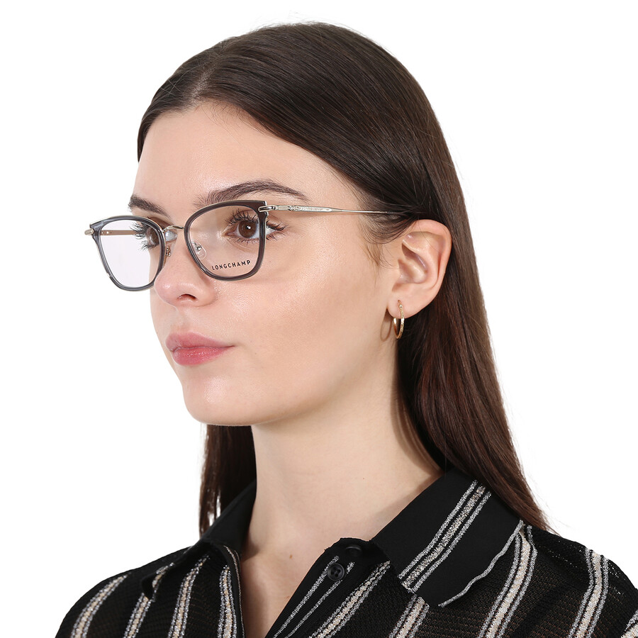 Longchamp Demo Cat Eye Ladies Eyeglasses Lo2145 020 49 In Grey