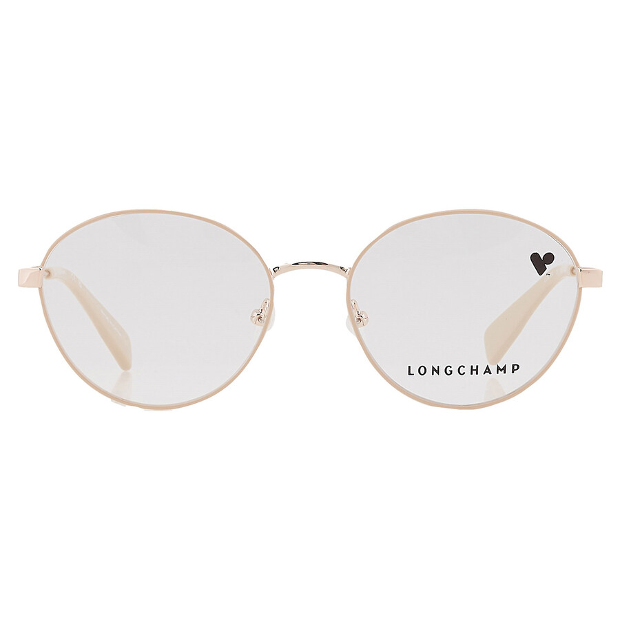 Longchamp Demo Oval Ladies Eyeglasses Lo2154 747 52 In Gold / Rose / Rose Gold