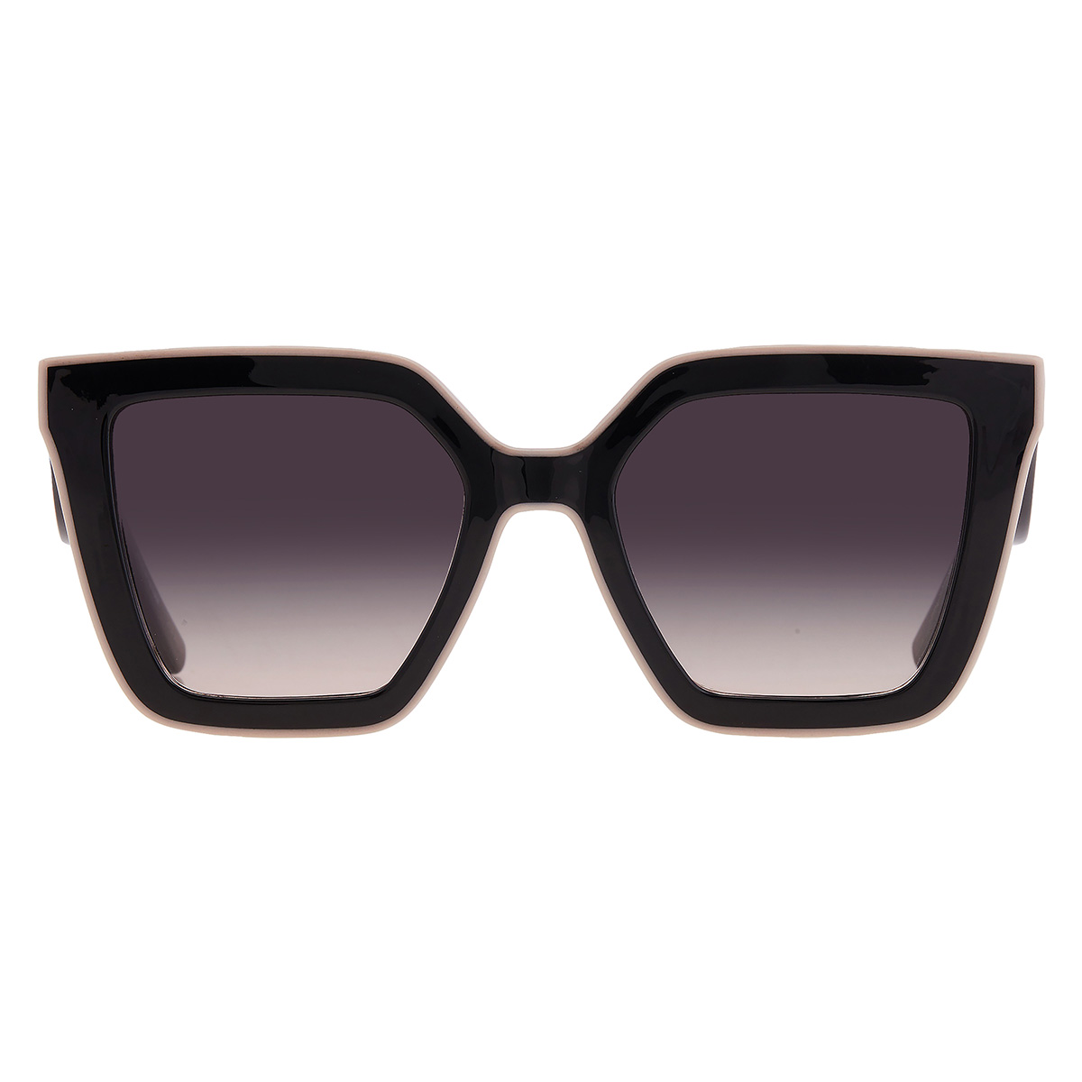 Longchamp Grey Gradient Irregular Ladies Sunglasses LO792S 001 53
