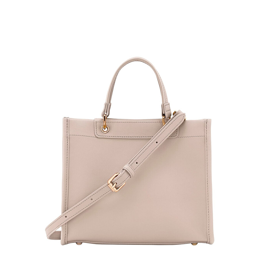 Longchamp Grey Handbag With Embossed Logo On The Front And Adjustable And Removable Shoulder Strap In Leather  In Pink