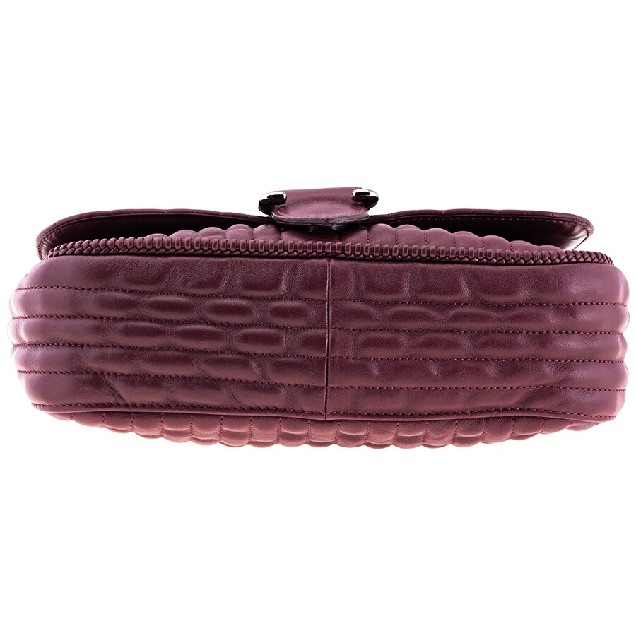 Longchamp Ladies Flat Crossbody bag Amazone Burgundy Hobo Bag S (Matel