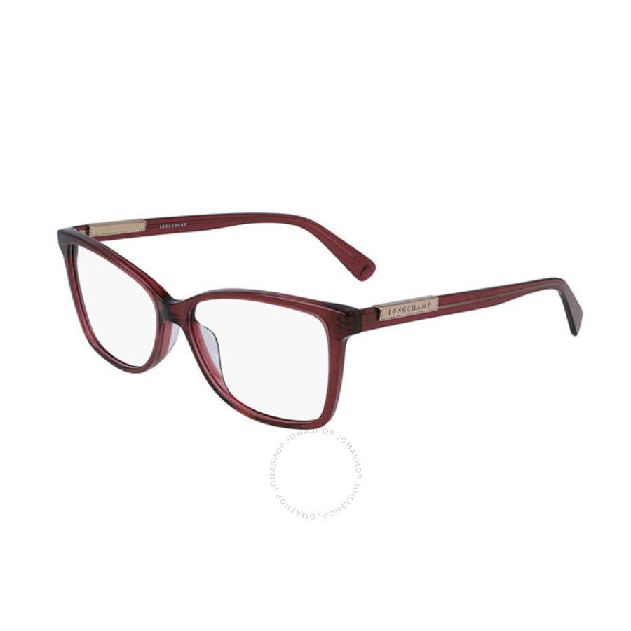 Longchamp Ladies Red Square Eyeglass Frames LO2646 611 55 886895428668 Eyeglasses