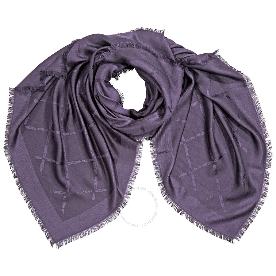 Longchamp Ladies Stole Scarves Purple Lc Madeleine 145X145 L8742SOG958
