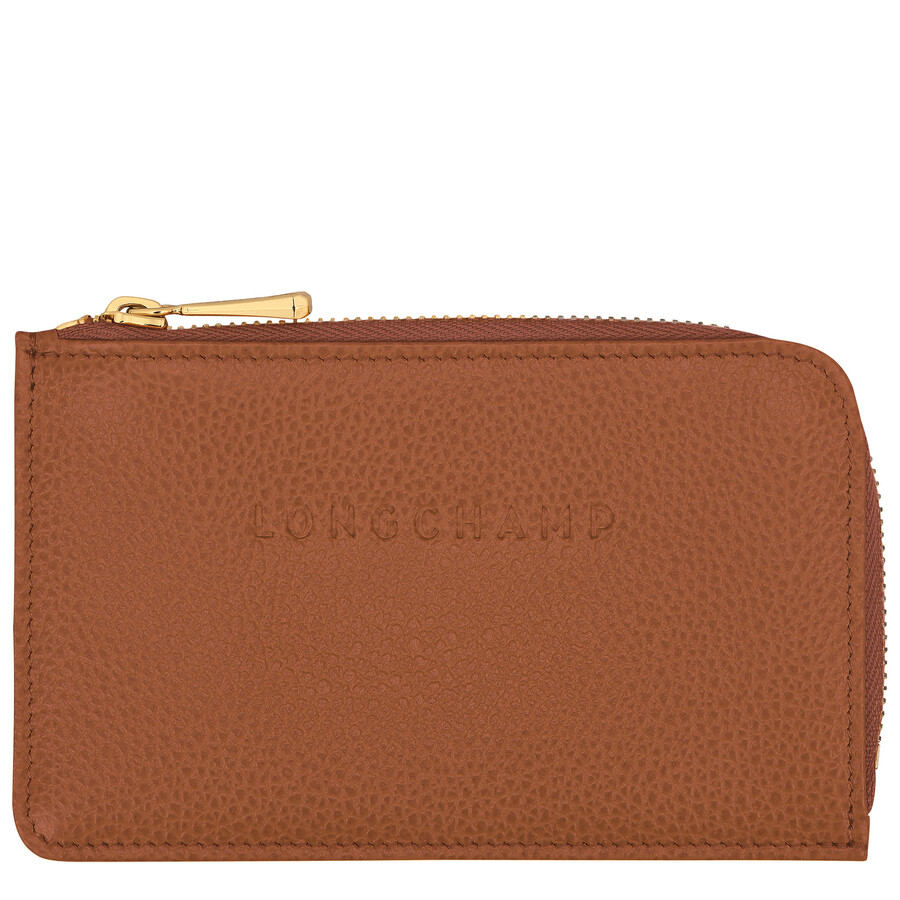 Longchamp Le Foulonne Card Holder Caramel In Brown
