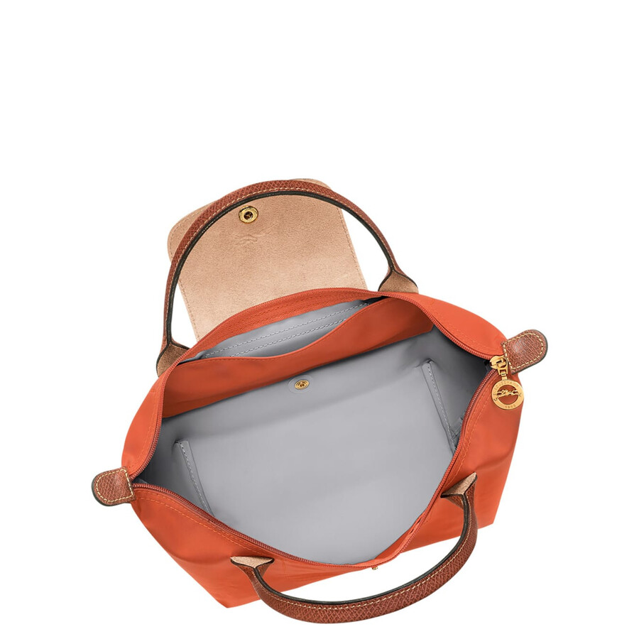 Longchamp Le Pliage S Red Handbag With Engraved Logo In Recycled Canvas In Red