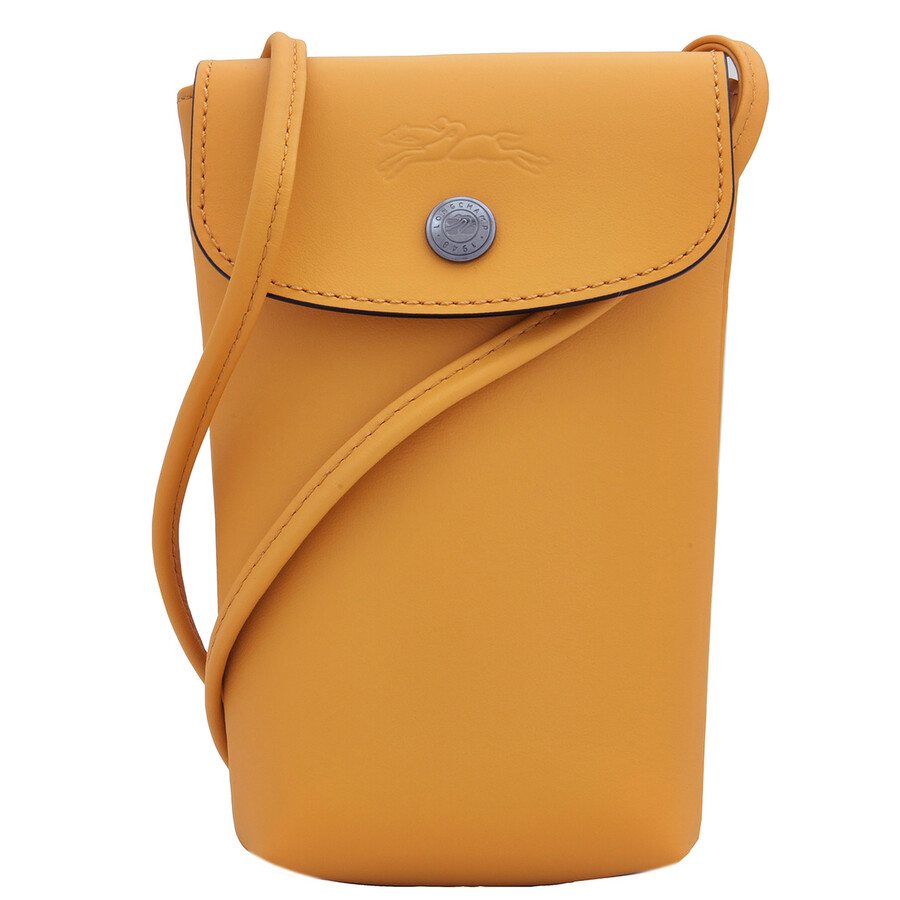 Longchamp Le Pliage Xtra Phone Case With Leather Lace Apricot In Beige