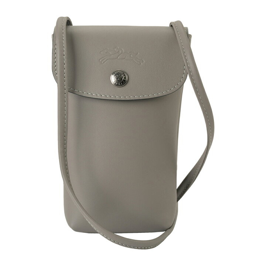 Longchamp Le Pliage Xtra Phone Case With Leather Lace Turtledove In Gray