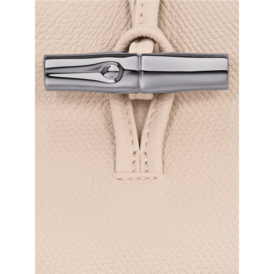 Longchamp Le Roseau Pink Small Handbag With Adjustable And Removable Shoulder Strap In Leather In Neutral