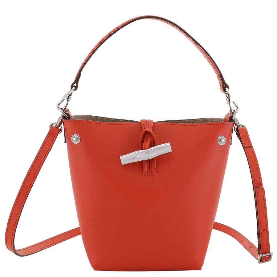 Longchamp Le Roseau XS Leather Bucket Bag Paprika Tote Bags - Main Image