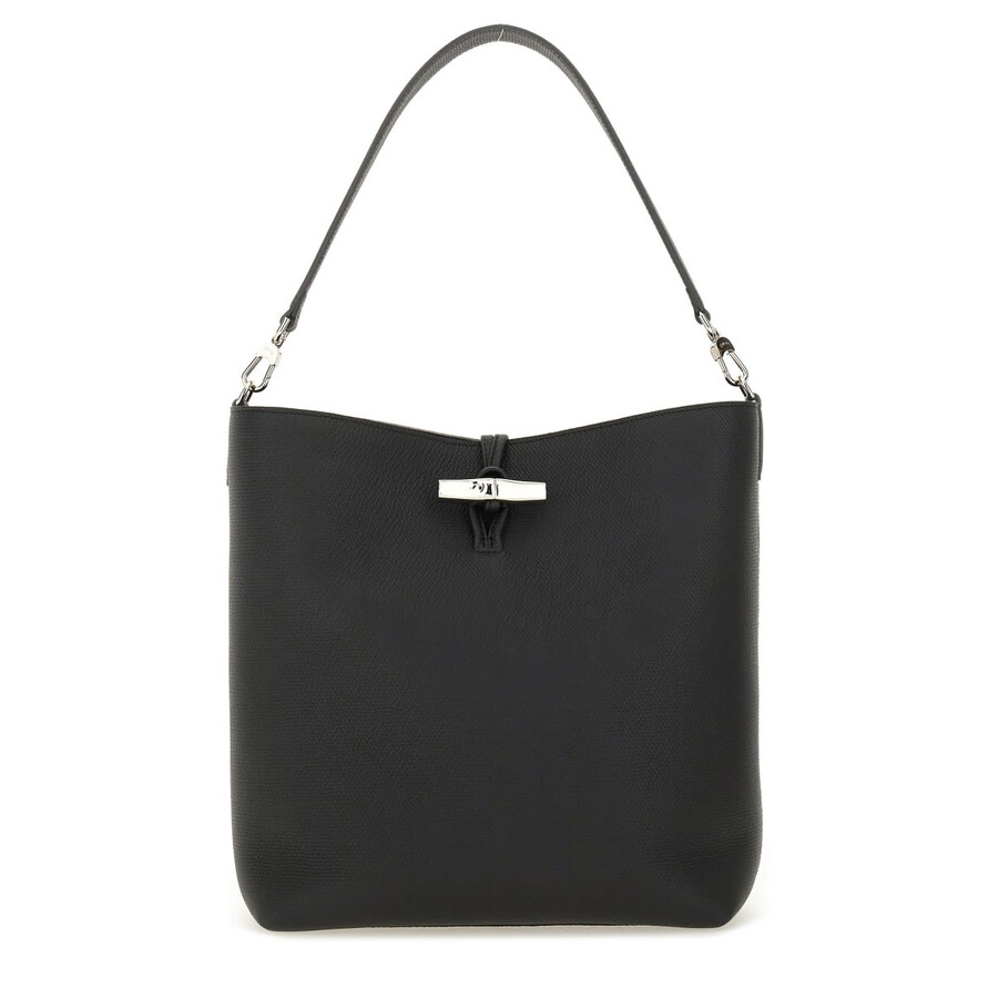 Longchamp M Le Roseau Hobo Bag In Black