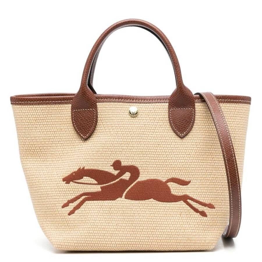 LONGCHAMP かごバッグ LE PANIER PLIAGE BASKET BAG S Longchamp Le Panier Pliage S Basket Bag - Brown CANVAS