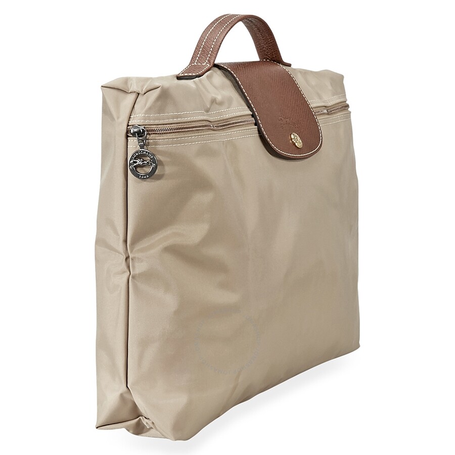 Longchamp The Folding Briefcase Beige Longchamp Handbags