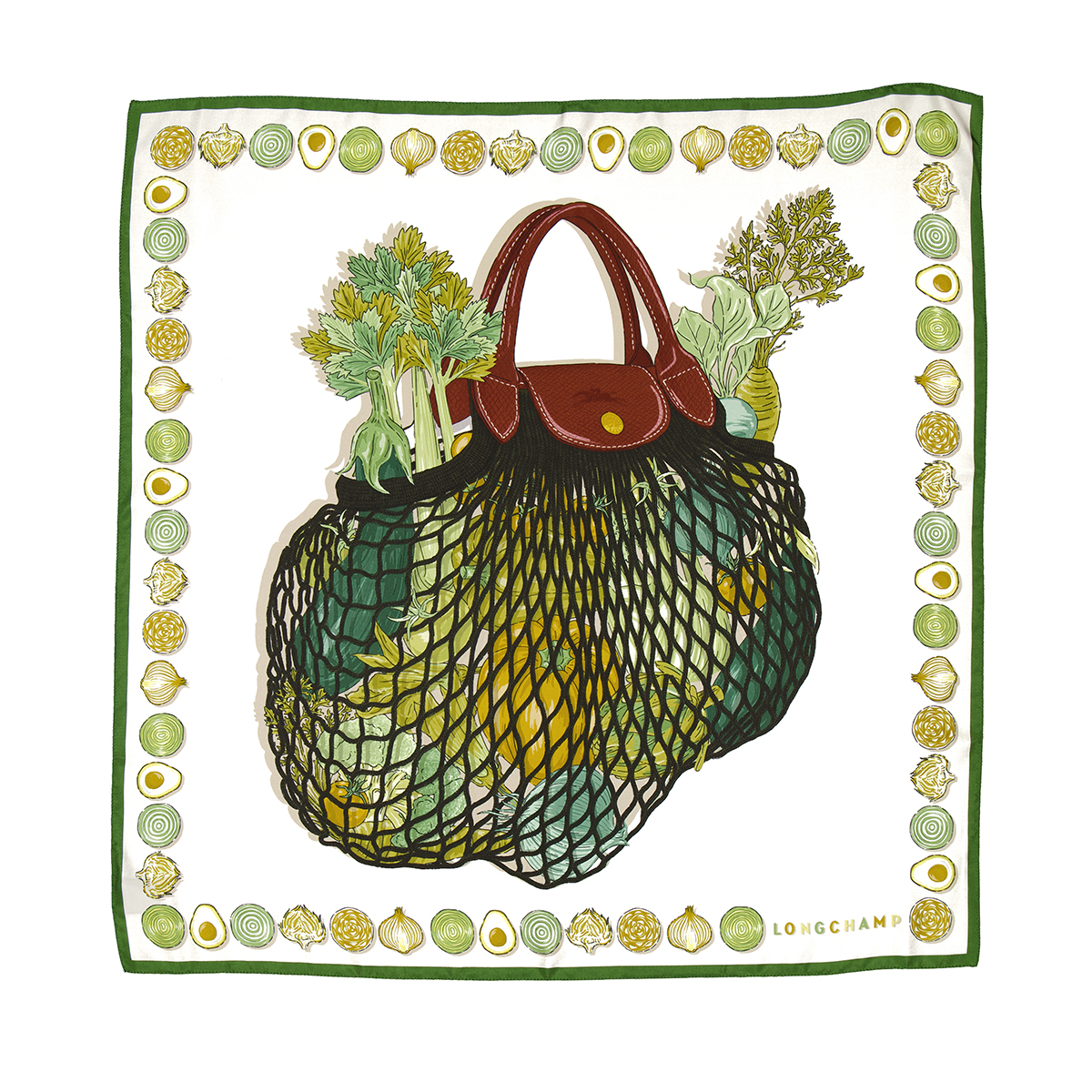 ⭐︎値下げ⭐︎Longchamp トート2点とおまけポーチ Longchamp The Gourmet Mesh Bag Square Silk Scarf 50650GSO466