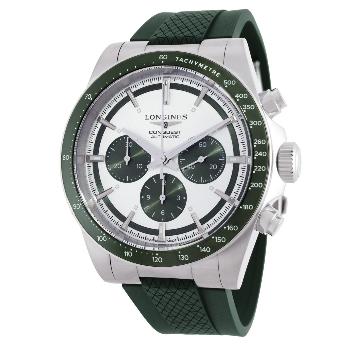 Longines Chronograph Quartz Silver Dial Watch L3.835.4.02.9