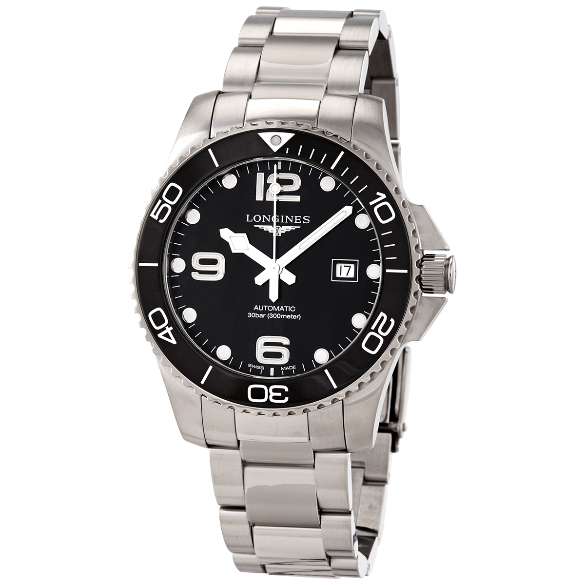 Longines Conquest Automatic Black Dial Men's 43 mm Watch L3.782.4.56.6