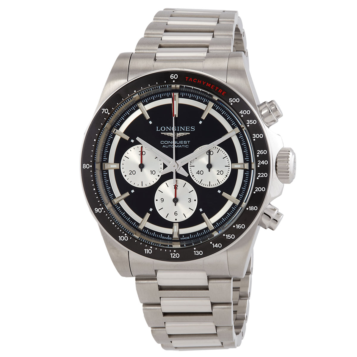 Longines Conquest Chronograph Automatic Black Dial Men's Watch L3