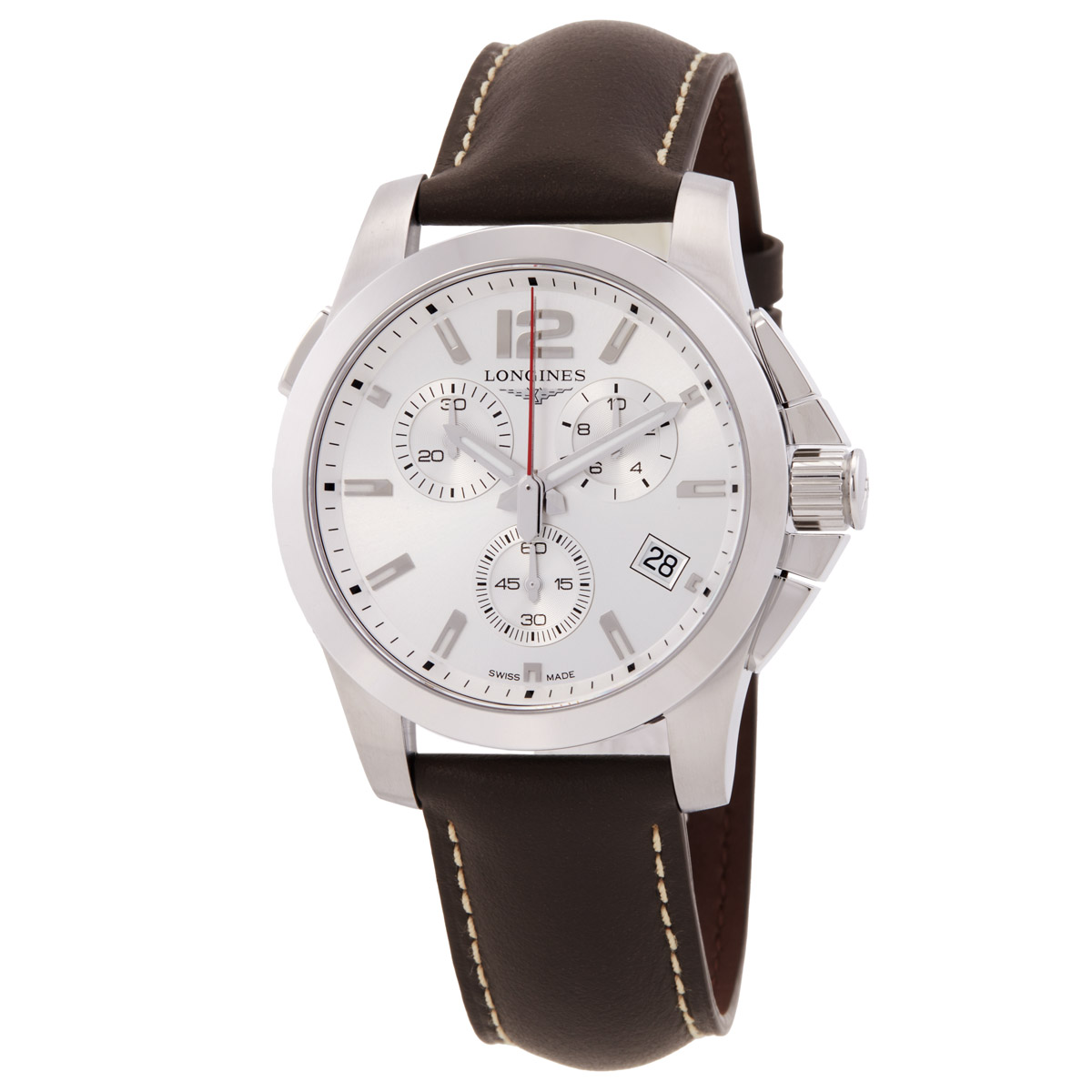 Longines Conquest Chronograph Quartz Silver Dial Men's Watch L3.702.4.76.4