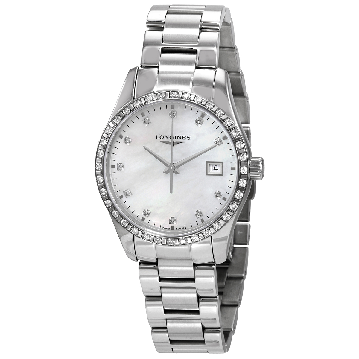 Longines Conquest Classic Quartz Diamond Ladies Watch L2.386.0.87.6