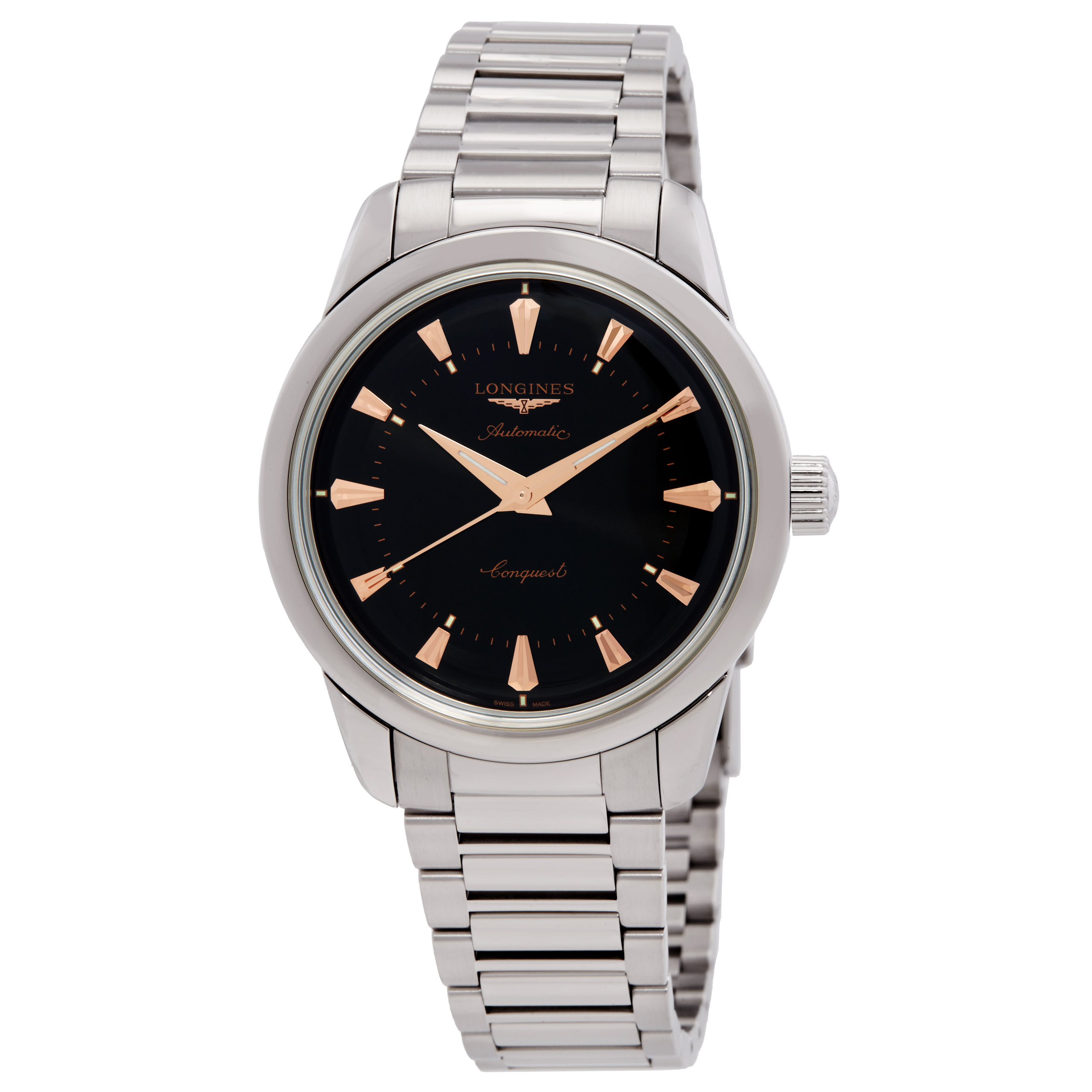 Longines Conquest Heritage Automatic Black Dial Men's Watch