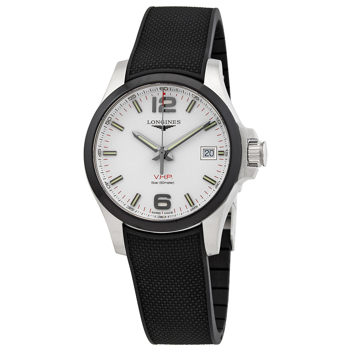 Longines Conquest Perpetual Quartz Silver Dial Men's Watch L3.719.4.76.9