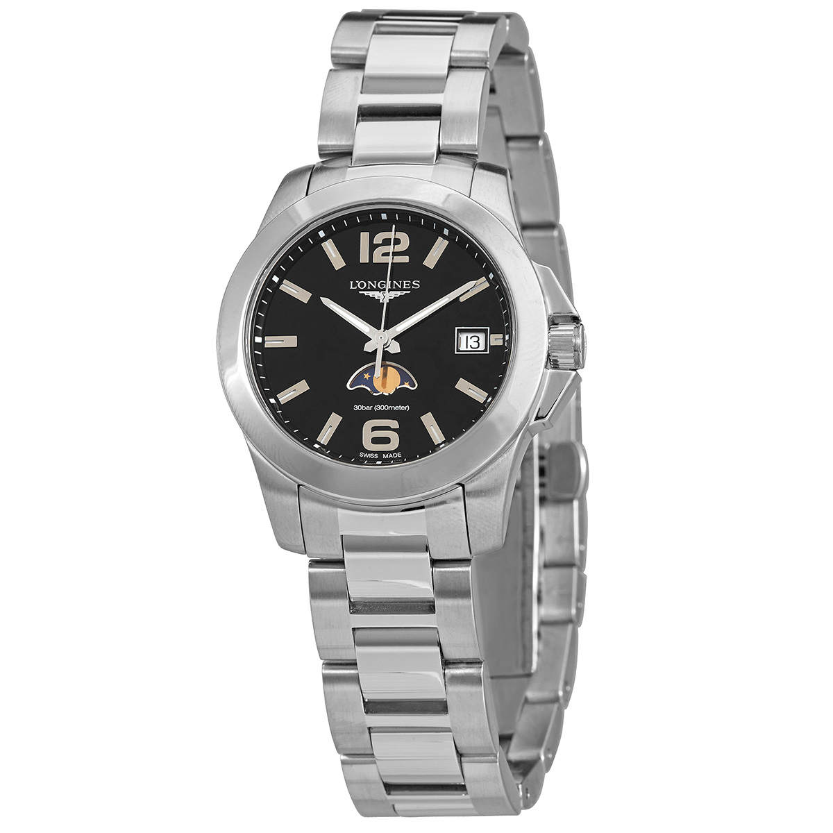 Longines Conquest Quartz Black Dial Ladies Watch L33814586
