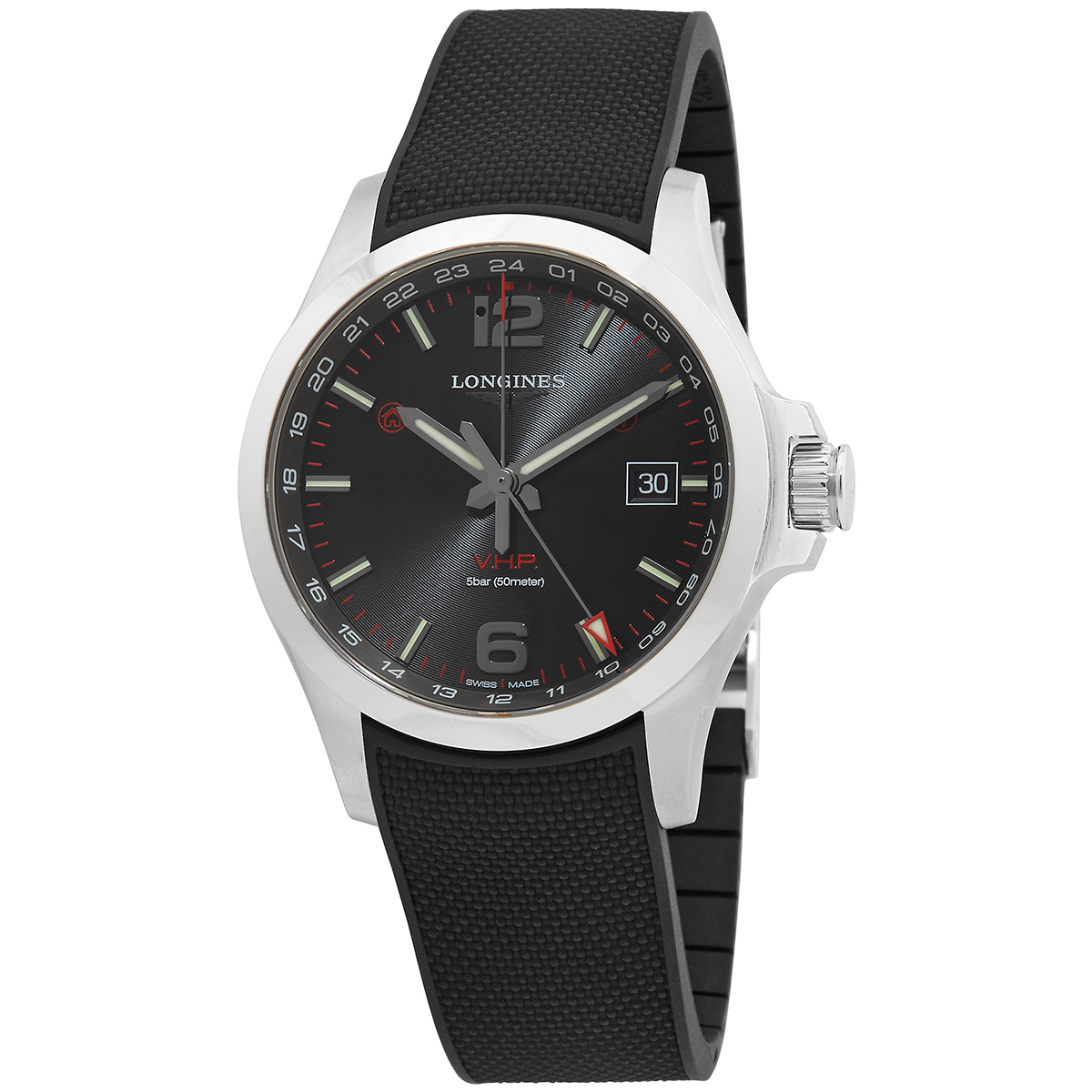 Longines Conquest Quartz Black Dial Men's Watch L3.728.4.56.9