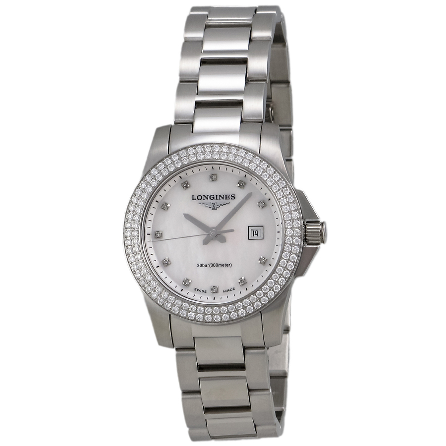 Longines Conquest Quartz Diamond Ladies Watch L3.258.0.87.6