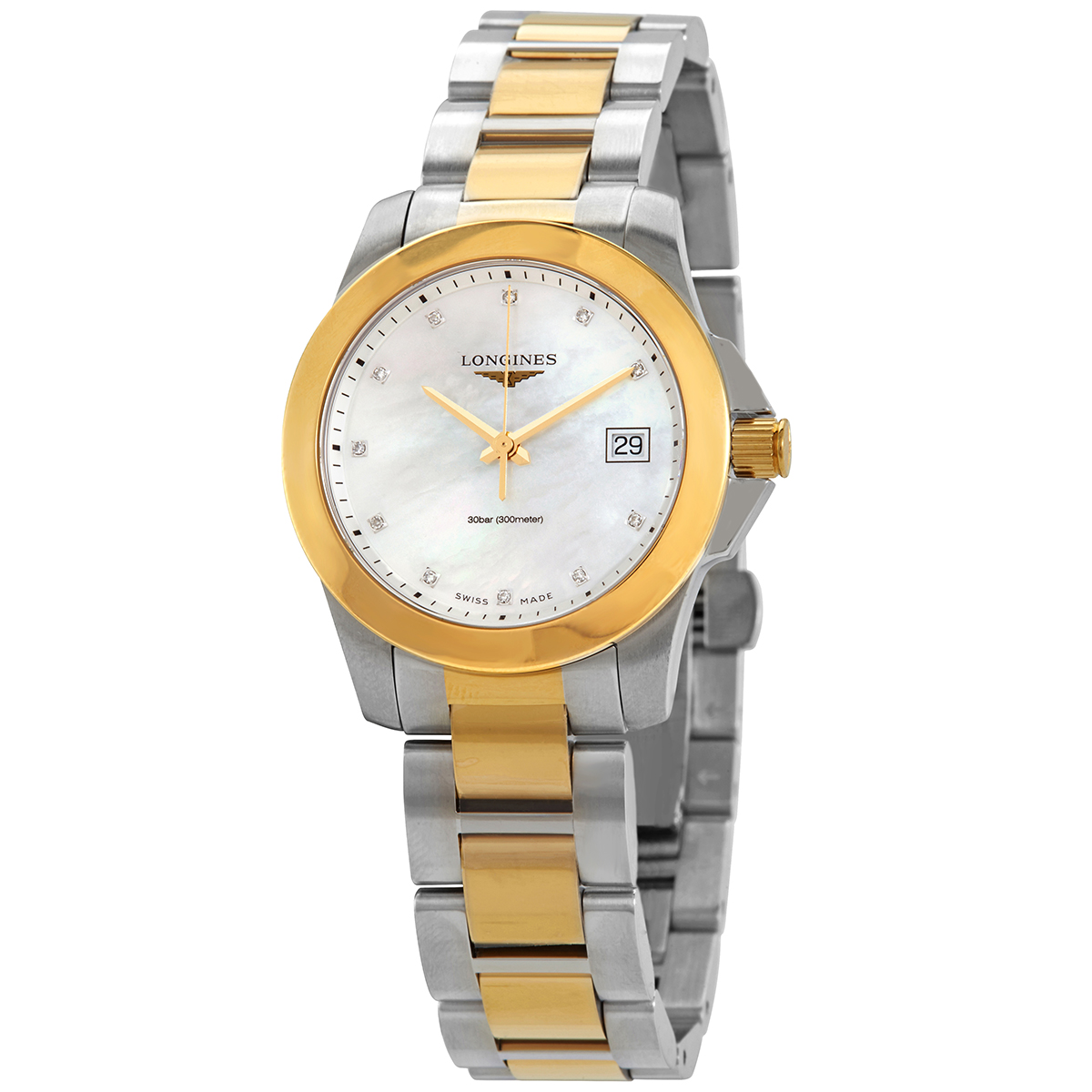 Longines Conquest Quartz Diamond Ladies Watch L3.377.3.87.7