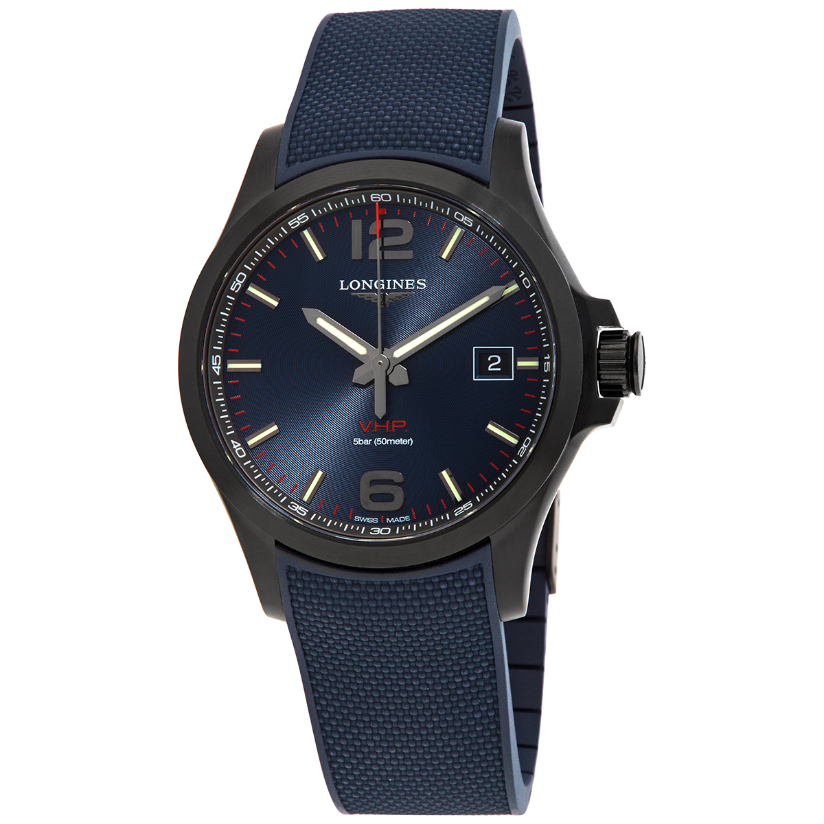 Longines Conquest V.H.P. Perpetual Quartz Blue Dial Men's Watch L3.726.2.96.9