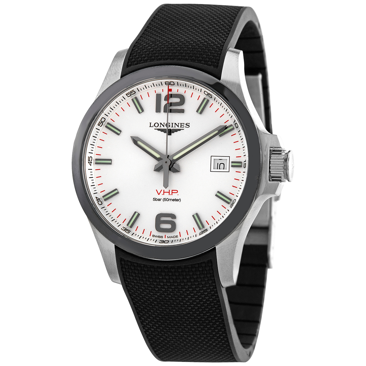 Longines Conquest V.H.P. Perpetual Quartz Silver Dial Men's Watch